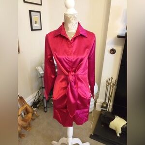 MorrisDay The Label Ruby Shirt Dress in Fuschia - BNWT